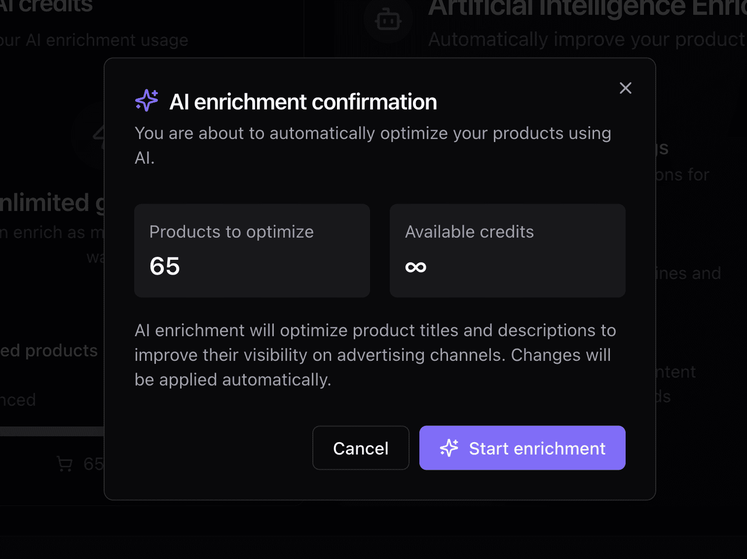 Enriched Product Data with AI