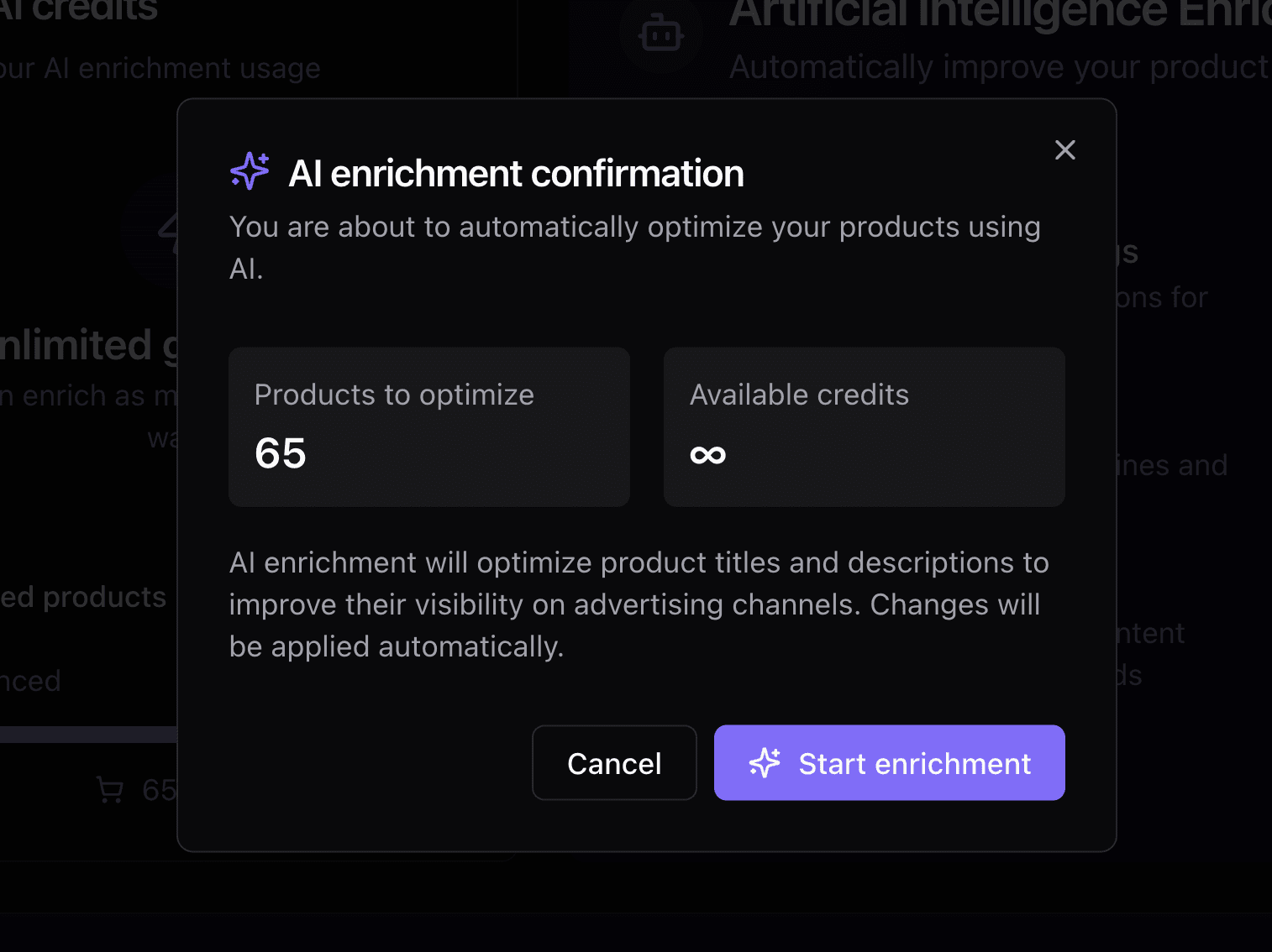 Enriched Product Data with AI