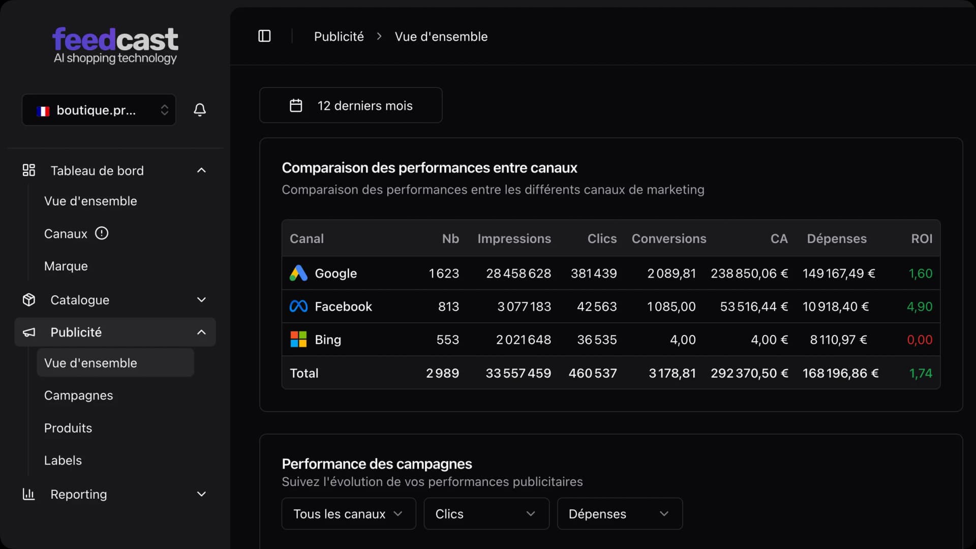 Feedcast Dashboard
