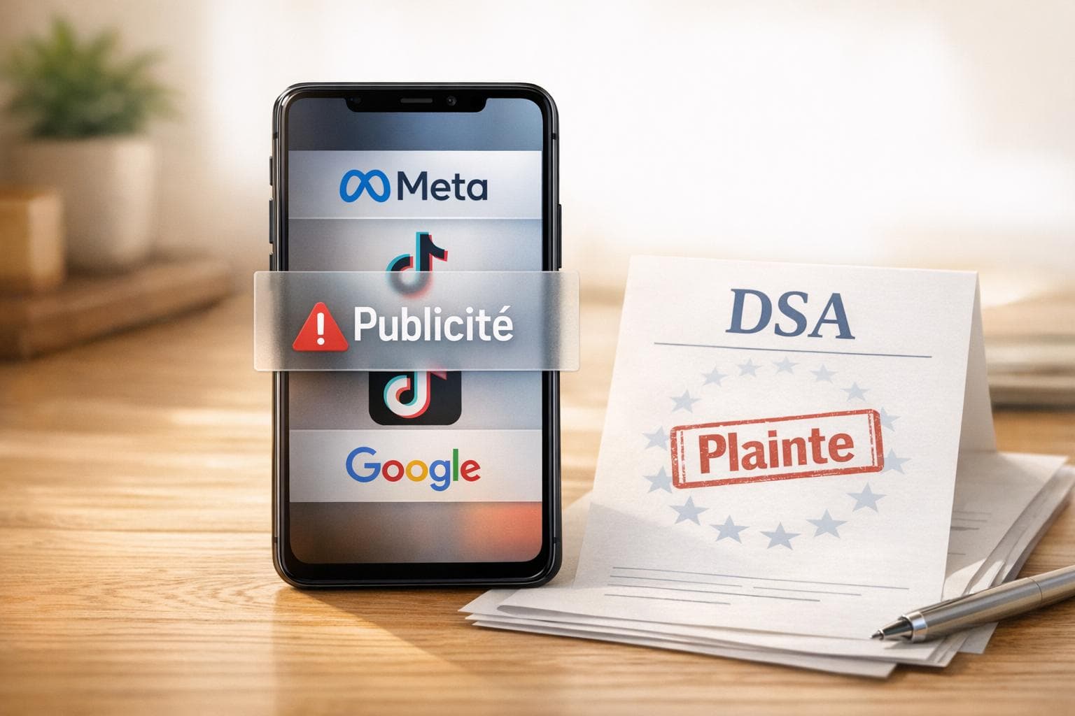 Plaintes déposées auprès de la DSA contre Meta, TikTok et Google pour publicité frauduleuse