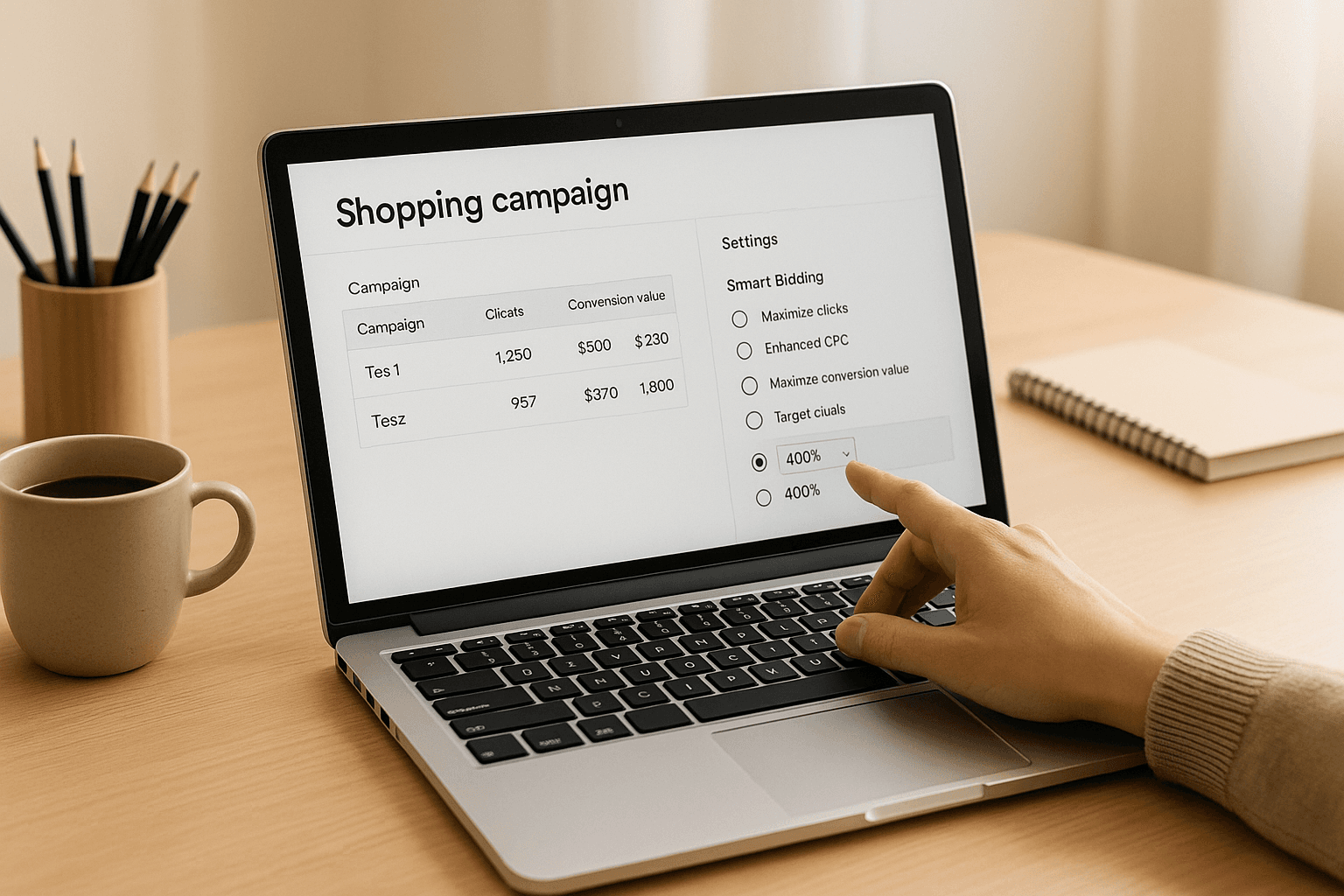 Stratégies Smart Bidding pour les campagnes Shopping