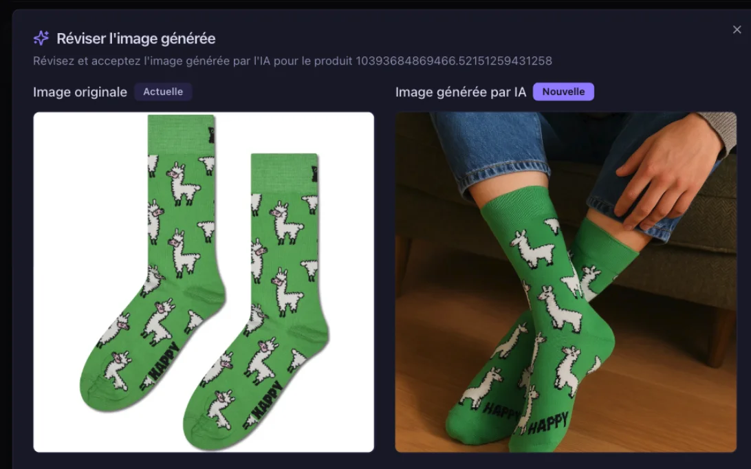 Feedcast AI Image Gallery - Management and selection of generated images